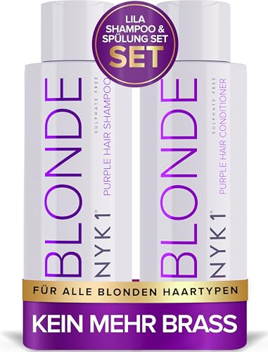 Produktfoto von KEIN MESSING MEHR Silbershampoo Anti-Gelbstich Und Conditioner Für Blondes Haar (500ml x2) - Beseitigt Gelbe&hellip;