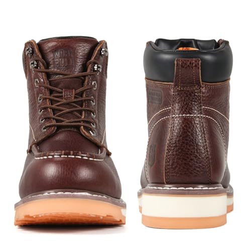 Image of Men's 6 Inch Moc Toe Work Boots | Goodyearwelt,EH Protection,Oil and slip-resistant Wedge Sole