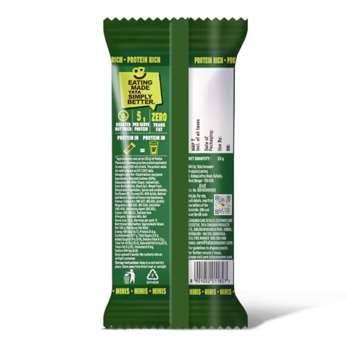Image of Tata Simply Better Punchy Pudina Style Cashews, 23g (Pack of 5), Rich in Protein, Party Snack, Delicious Kaju Nuts, Ready To Eat Snack, No Palm Oil, No Trans Fat