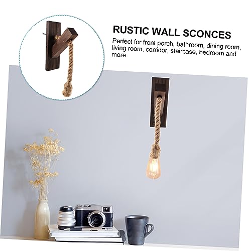 Lámpara de pared de madera rústica COLLBATH soluciona pasillos oscuros con luz decorativa vintage 6