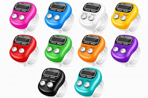 Image of 10 PCS Digital Finger Counter with Adjustable Strap & LCD Display | Electronic Hand Tally Counter with Reset Button for Japa, Chanting, Meditation, Prayer, Sports, Golf, Knitting & Score Tracking