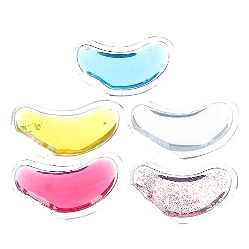 FRCOLOR Eye Patches for Adults 5 Pack Gel Eye Pads U-shape Design for Eyes Relief Hot-cold Therapy Safe for Boys and Girls