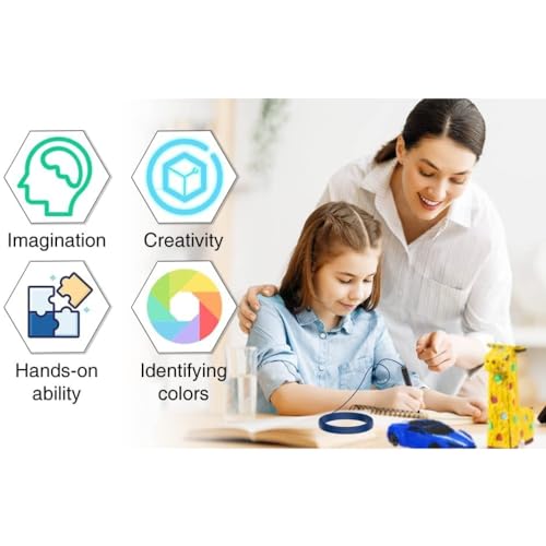 Image of 3IDEA 3D Pen Filament Refills, PLA 1.75mm, 5 Colors Pack (5M Each), High Precision Diameter, Compatible with 3D Pens & Printers, DIY Creative Art & Hobbies