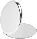 Stainless Steel Ultra Slim Folding Portable Mirror Makeup Camping Mirror for Personal Use Travelling