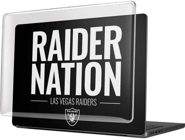 Skinit Case + Skin Compatible with MacBook Pro 14in (2021) - Officially Licensed NFL Las Vegas Raiders Team Motto Design