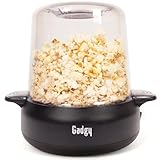 Gadgy Palomitero Premium 4.5L - Máquina de Palomitas 500W Negro Mate - Palomitera con Revestimiento Antiadherente y Varilla Mezcladora - Palomitero Eléctrico Ideal para Cine en Casa