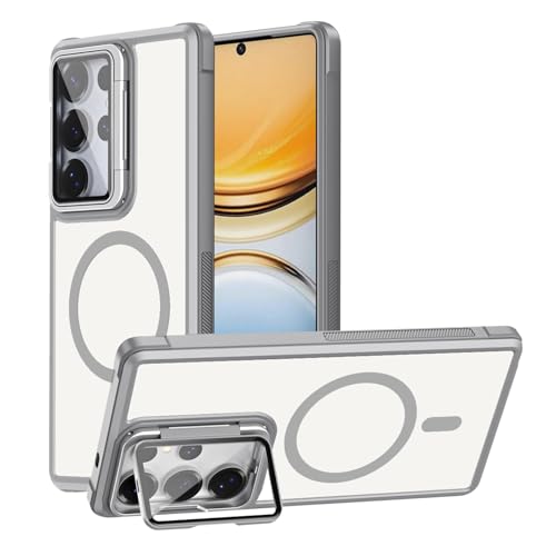 Étui magnétique Samsung S26 anti-choc gris pour éviter les rayures de l'appareil photo