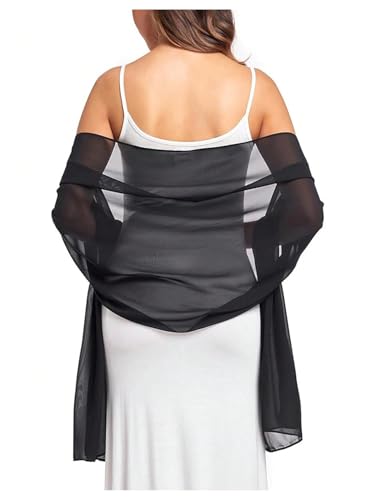 Women’s Sheer Mesh Chiffon Scarfs Elegant Pashmina Shawl Wraps for Prom Party Dress2