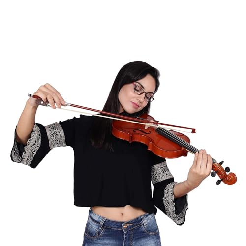 Image of ARCTIC 4 /4 Solid Wood Neo Violin Musical Instrument Violin for Beginners adults and learning Students with Hard Case, Rosin Maple Wood. (AR-PVK-01)