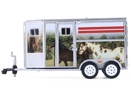 Trailer de Caballos Plateado Diecast 1:64 Modelo 48110F miniatura 2