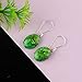 DEVMUKTI 925 Sterling Silver Earrings, Genuine Green Turquoise Gemstone, Hypoallergenic Lightweight Jewelry for Women, Handmade Crystals Earring, Polished Stone, Gift for her (Apx.16x12mm)