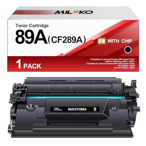 Toner 89A CF289A MILEKO noir à haute précision pour imprimante HP LaserJet M507