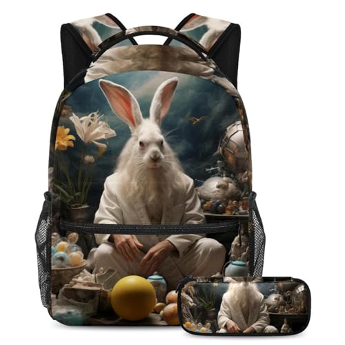 Cartable Happy Easter avec trousse à offrir aux adolescents