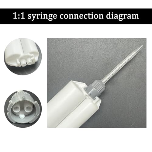 WestCH 30 Stück Statikmischer Mischerdüsen 1:1 Klebstoff Mischrohr Statikmischer Mischdüsen Kieselgel Mixtülle Mischerspitzen Kunststoffkleber für 2K AB-Klebestiftpistole (Grau)