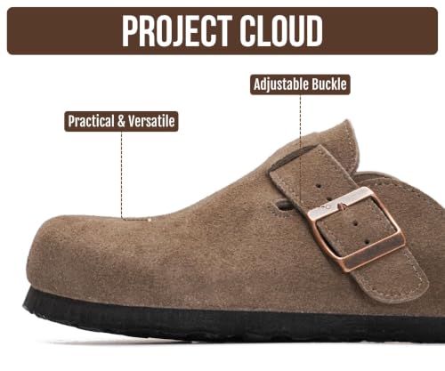 Image of 100% Genuine Leather Slip-on Footbed Clogs for Women - Fall Shoes for Women