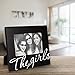 Malden International Designs The Girls in Cursive Words Picture Frame, 4x6, Black