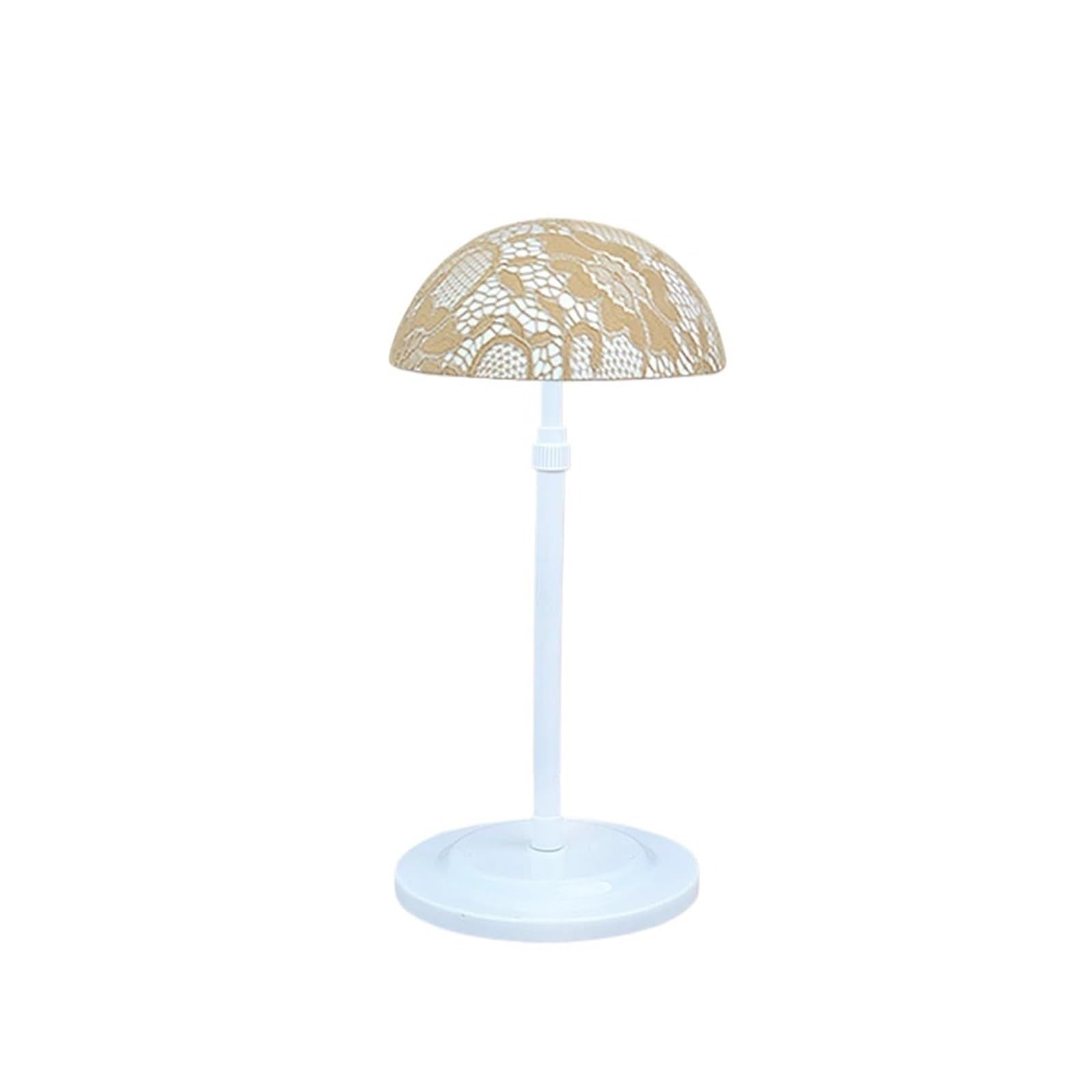 FDzkrtvm Plastic Folding Wig Stand, Adjustable Height Wig Stand Portable Head Holder Hat Display Non-Slip Multicolor(Brown)
