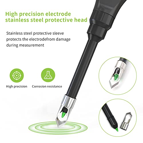 GISNPA Digital Soil pH Meter, Accurate Soil pH Tester with Stainless Steel Electrode, LCD Display & Easy Calibration for Hydroponics, Garden, Lawn, Farming, Indoor and Outdoor Use