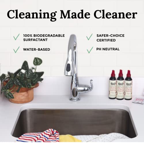 Chateau Spill Red Wine Stain Remover For Clothes – 4Oz 3 Pack Safe Stain Remover Spray For Stubborn Stains - Cleaner Wipes Away New And Set On Tablecloth, Garment, Carpet, Upholstery And Laundry #TOP4