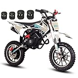 SYX MOTO VK Dirt Bike 60cc 4-Stroke Gas Powered Motorcycle Pit Bike Automatic Transmission Pull Start Up to 22 Mph 2.0 hp 10'' Wheel-Black