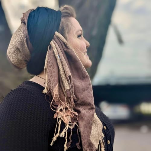 Wrapunzel Pashmina Super Soft Animal Print Scarf for Headwrapping and Fashion. 5 Custom Made Colors of Luscious4