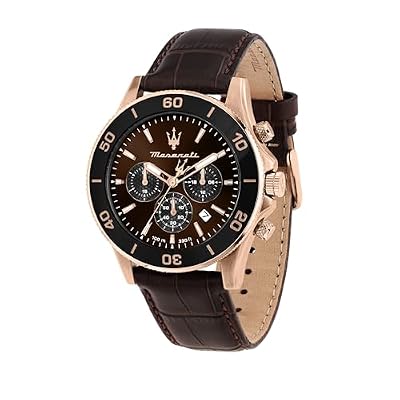 Maserati Limited Edition Orologio Uomo, Cronografo, Analogico, Cinturino in Pelle, Impermeabile, Collezione Competizione - R8871600001