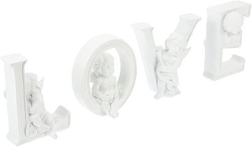 Miniatura 1 de Abaodam 1 juego de 4 letras de San Valentín, estatua de animales, escultura de animales, baño, patrón romántico, mesa de pared, ángeles, recorte de