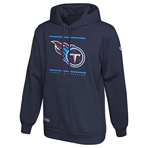 New Era NFL Football Men's Split Defense Fleece Pullover Hoodie, Tennessee Titans, X-Large