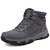 ARRIGO BELLO Botas Hombre Invierno Botines Nieve Antideslizante Piel Cálida Trekking Montaña Outdoor Zapatos Talla 41-46 (A Azul, Talla 44)
