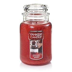 Yankee Candle Kitchen Spice Scented, Classic 22oz Large Jar, Single Wick, Over 110 Hours of Burn Time, Ideal for Home, Celebrations, Gifting Yankee Candle Kitchen Spice Scented Classic 22oz Large Jar Single Wick Over 110 Hours of Burn Time Ideal for Home Celebrations Gifting