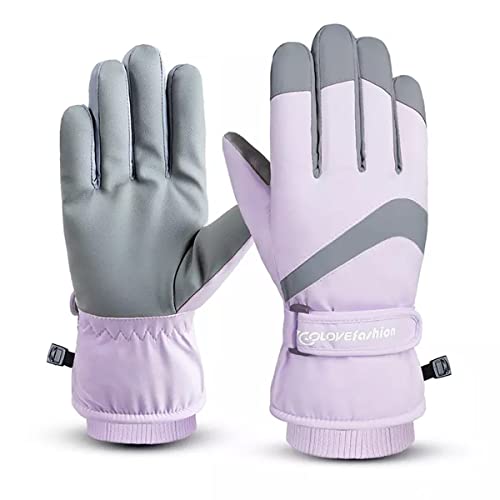 ZTWLEED Gants d'hiver pour Homme et Femme Écran Tactile Gants Gants Ski imperméables Gants Cyclisme Chauds Gants Thermiques Gants Tactile pour Moto Snowboard Cyclisme (Lavande M) Cover