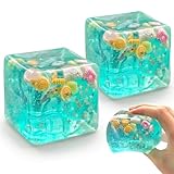 2 Stück Doh Squishy Stressball, Anti Stress Bälle Spielzeug für Kinder Erwachsene, Antistressball Stressabbau für ADHD Autismus Geburtstag Klassenzimmer Geschenke.