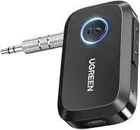 Adaptador Receptor Bluetooth 5.3 para Carro Áudio Sem Fio Conexão Estável Compacto Design Elegante Preto Compatível com Diversos Dispositivos MPOWER