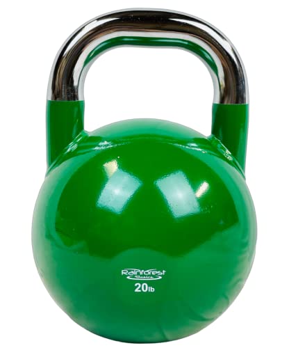 Rainforest Basics Pesa rusa de competición de 20 libras, pesa rusa de grado profesional para fitness, levantamiento de pesas, entrenamiento central, diseño duradero y fuerte