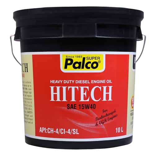 Image of PALCO HITECH 15W40 API: CI4 / SL Heavy Duty Diesel Engine Oil Synthetic Technology | Maximum Power & Superior Protection | For SUVs, MUVs & Crossovers | 10 Litres