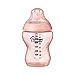 Tommee Tippee Closer to Nature Baby Bottles, Slow Flow Breast-Like Nipple with Anti-Colic Valve, 9oz, 3 Count, Colour My World Pacific - Pink.