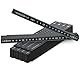 com-four® 5x Zollstock aus Kunststoff - 2 Meter Gliedermaßstab mit 10 Glieder - Meterstab metrisch in schwarz (5 Stück - 2 Meter - schwarz)