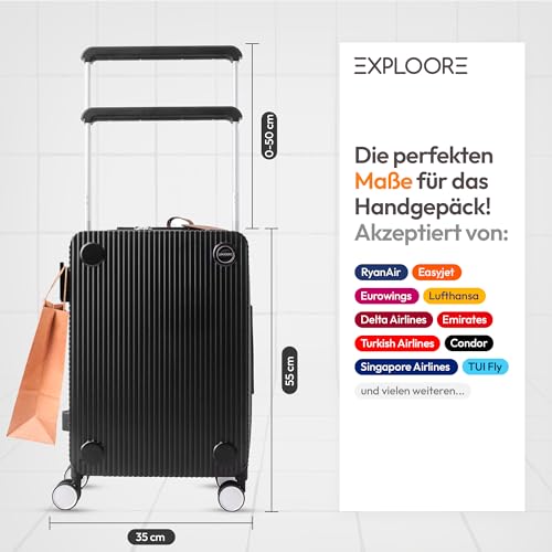 EXPLOORE Handgepäck Koffer – Trolley klein für Reisen