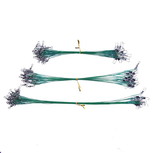 50 piezas línea líder de pesca acero inoxidable 25 cm miniatura 6