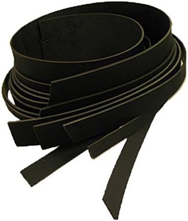 Genuine Oiled Buffalo Leather Strips 8/9 Ounce Black & Brown 46" to 52" (3/8"-4") (4" (102mm), Black)