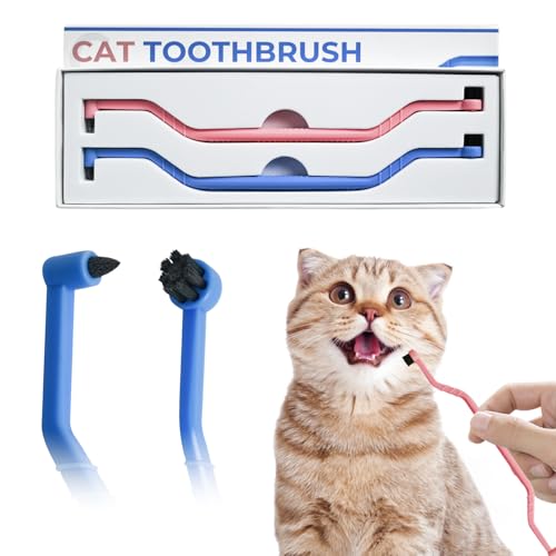 2-Pcs-Dual-Sided-Cat-Toothbrush-with-Micro-Brush-Head-Anti-Slip-Curved-Handle-Cat-Dental-Care-Supplies-Eliminates-Bad-Breath-and-Reduces-Plaque-Tartar-Formation 2 Pcs Dual Sided Cat Toothbrush with Micro Brush Head Anti Slip Curved Handle Cat Dental Care Supplies Eliminates Bad Breath and Reduces Plaque Tartar Formation