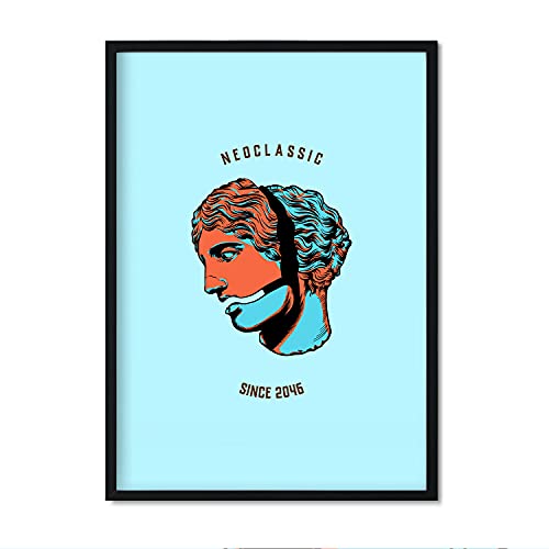 Nacnic - Nacnic NEOCLASSICAL Art Print. Affiches avec des bustes minimalistes des dieux de la mythologie grecque. Décoration d'intérieur. Taille A4