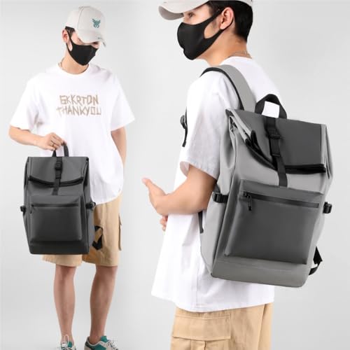 Sac à dos grande capacité et compartimentation raisonnable noir et gris
