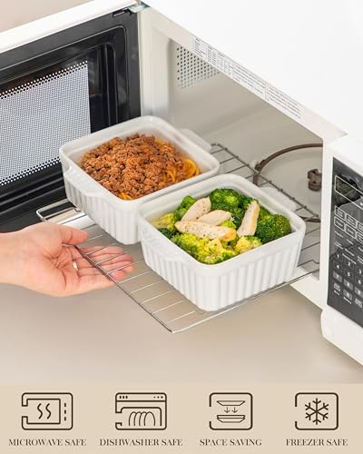 image for MALACASA Baking Dishes for Oven, Small Ceramic Baking Dishes with Sili
