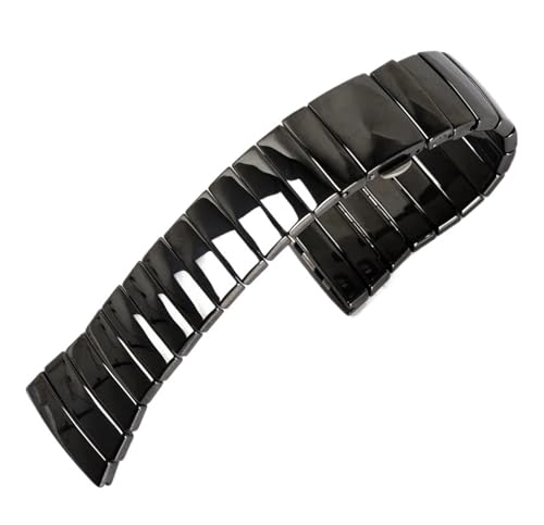Bracelet montre céramique compatible Rado Sintra noir 17mm homme femme