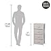 mDesign Tall Dresser Storage Tower Stand with 4 Removable Fabric Drawers - Steel Frame, Wood Top Organizer for Bedroom, Entryway, Closet - Lido Collection - Linen/Tan