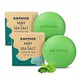 SAPHUS 2 Pack Shampoo Bars for Oily Hair & Scalp Purifying - pH Balanced & Sulfate Free Solid Hair Soap for Hair Growth & Dandruff Control - Refreshing & Volumizing Duo