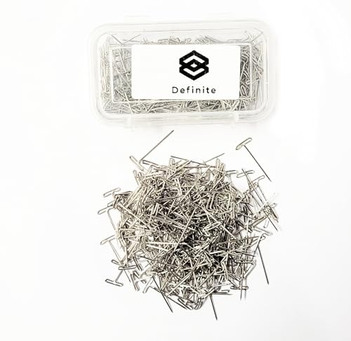 Definite T-Shape Pins for Papers & Cheques, 25mm Long (250 Pins, Silver, Stainless Steel, Modern Style)