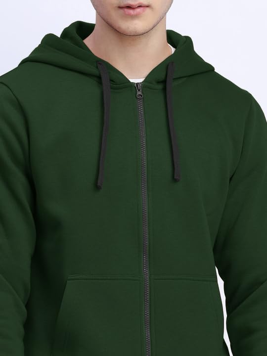 Image of LAZYCHUNKS Men's Cotton Full Sleeve Hooded Neck Sweatshirt Stylish Jacket