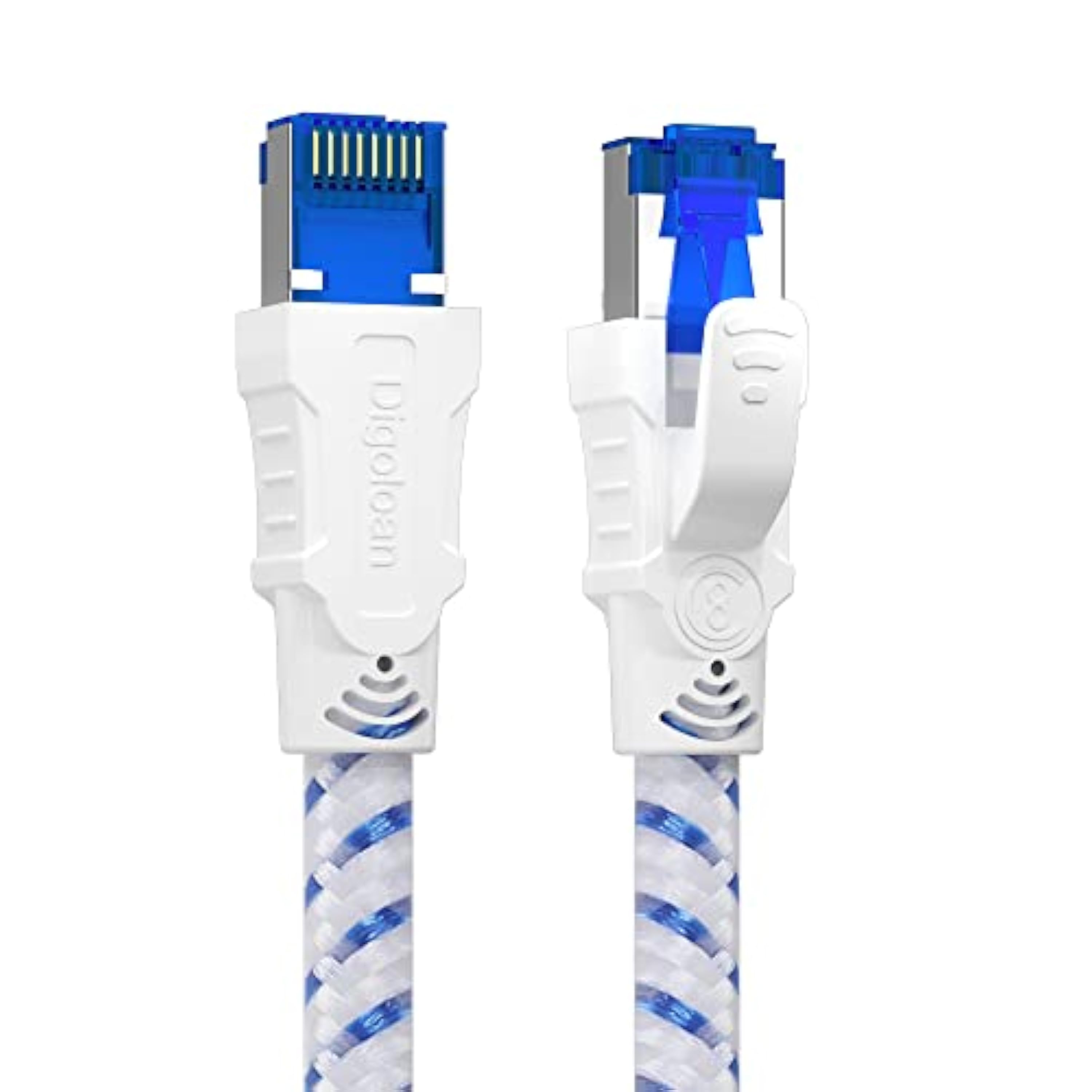 Cable Ethernet Cat 8, Cable de Red 1m 2m 3m 5m 10metros 15metros 20metros 30metros, rj45 Cable Internet Cat8 40Gbps 2000MHz S/FTP con Conector RJ45 para PS5, Xobx, más rápido que Cat 6/Cat 7(0.5m)